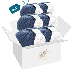 ggh Husky Box | 300g Set (6x50g) – 042 – Ozeanblau - ggh Wolle