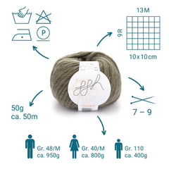 ggh Husky Box | 300g Set (6x50g) – 045 – Torfbraun - ggh Wolle