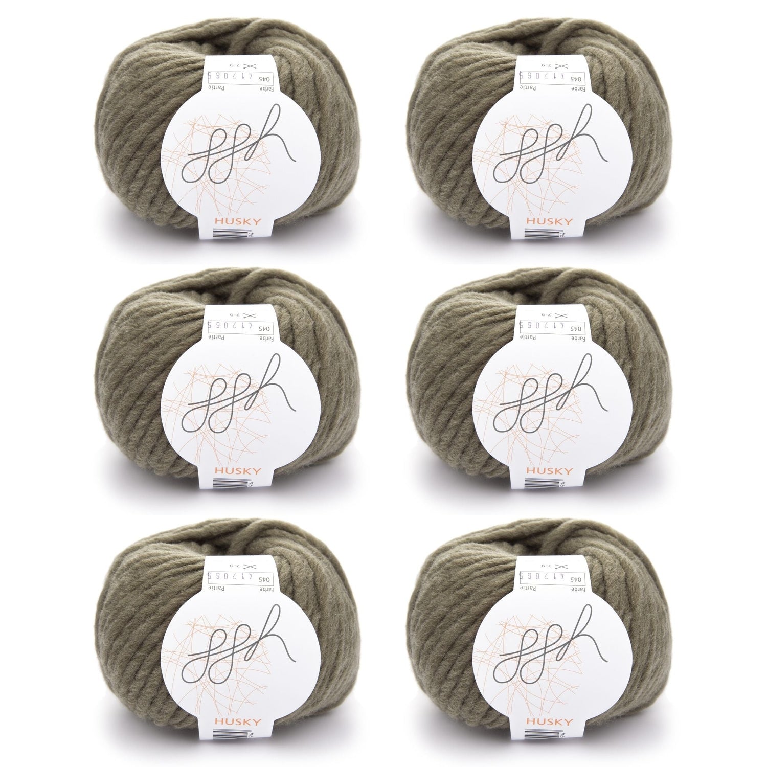 ggh Husky Box | 300g Set (6x50g) – 045 – Torfbraun - ggh Wolle