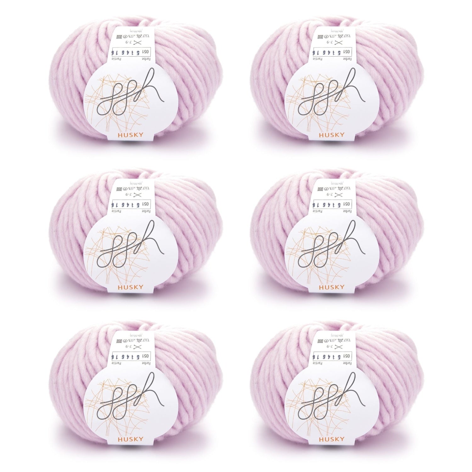 ggh Husky Box | 300g Set (6x50g) – 051 – Rosa - ggh Wolle