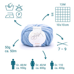 ggh Husky Box | 300g Set (6x50g) – 054 – Aquablau - ggh Wolle