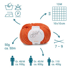 ggh Husky Box | 300g Set (6x50g) – 055 – Korallorange - ggh Wolle