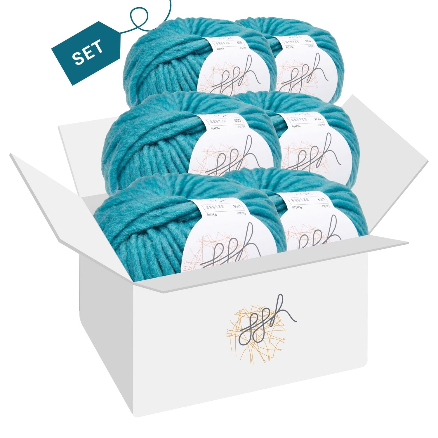 ggh Husky Box | 300g Set (6x50g) – 059 – Pastell Petrol - ggh Wolle