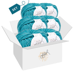 ggh Husky Box | 300g Set (6x50g) – 059 – Pastell Petrol - ggh Wolle