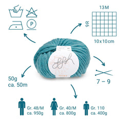 ggh Husky Box | 300g Set (6x50g) – 059 – Pastell Petrol - ggh Wolle