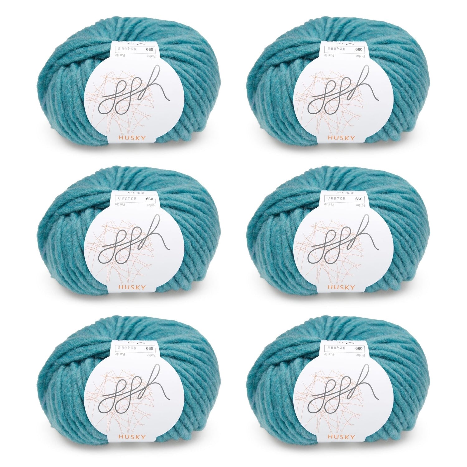 ggh Husky Box | 300g Set (6x50g) – 059 – Pastell Petrol - ggh Wolle