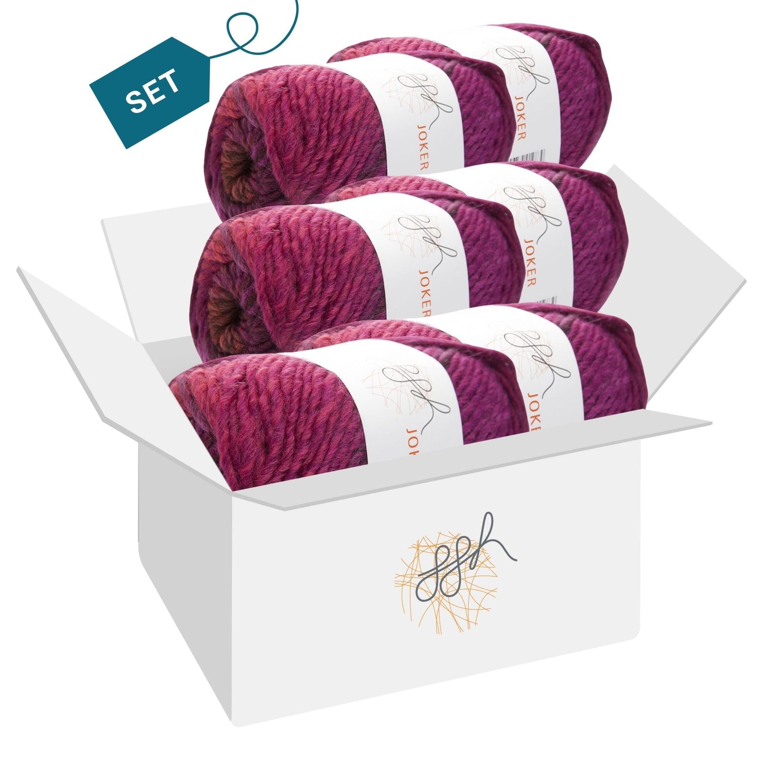 ggh Joker Box | 300g Set (6x50g) | 006 - Rostrot - Zyklam - ggh Wolle