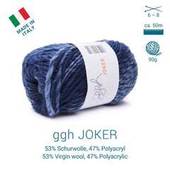 ggh Joker Box | 300g Set (6x50g) | 022 - Marine - Jeans - Blau meliert - ggh Wolle
