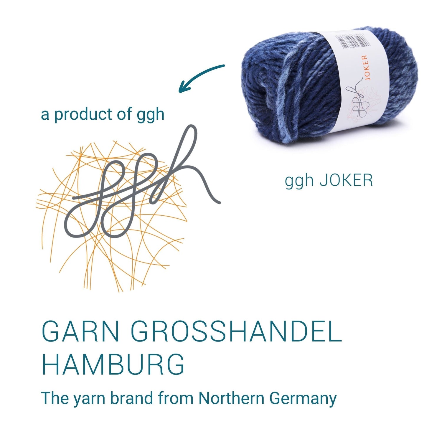 ggh Joker Box | 300g Set (6x50g) | 022 - Marine - Jeans - Blau meliert - ggh Wolle