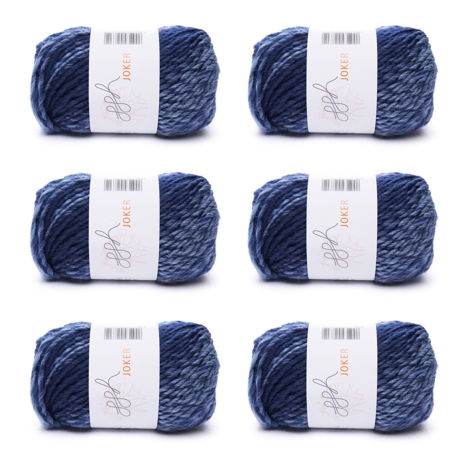 ggh Joker Box | 300g Set (6x50g) | 022 - Marine - Jeans - Blau meliert - ggh Wolle