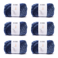 ggh Joker Box | 300g Set (6x50g) | 022 - Marine - Jeans - Blau meliert - ggh Wolle