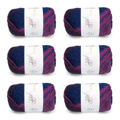 ggh Joker Box | 300g Set (6x50g) | 029 - Magenta - Blau meliert - ggh Wolle