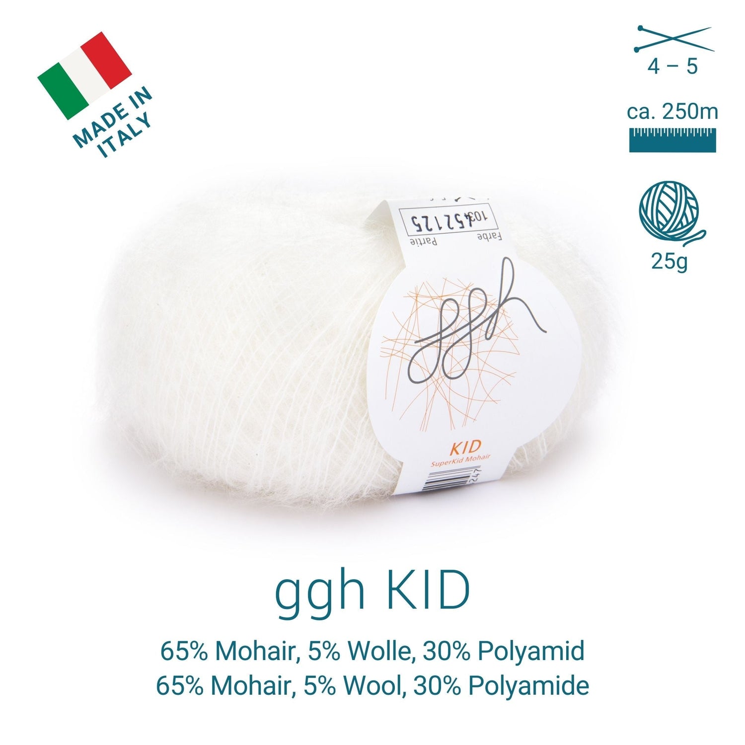 ggh Kid Box | 150g Set (6x25g)| 103 - Weiß - ggh Wolle