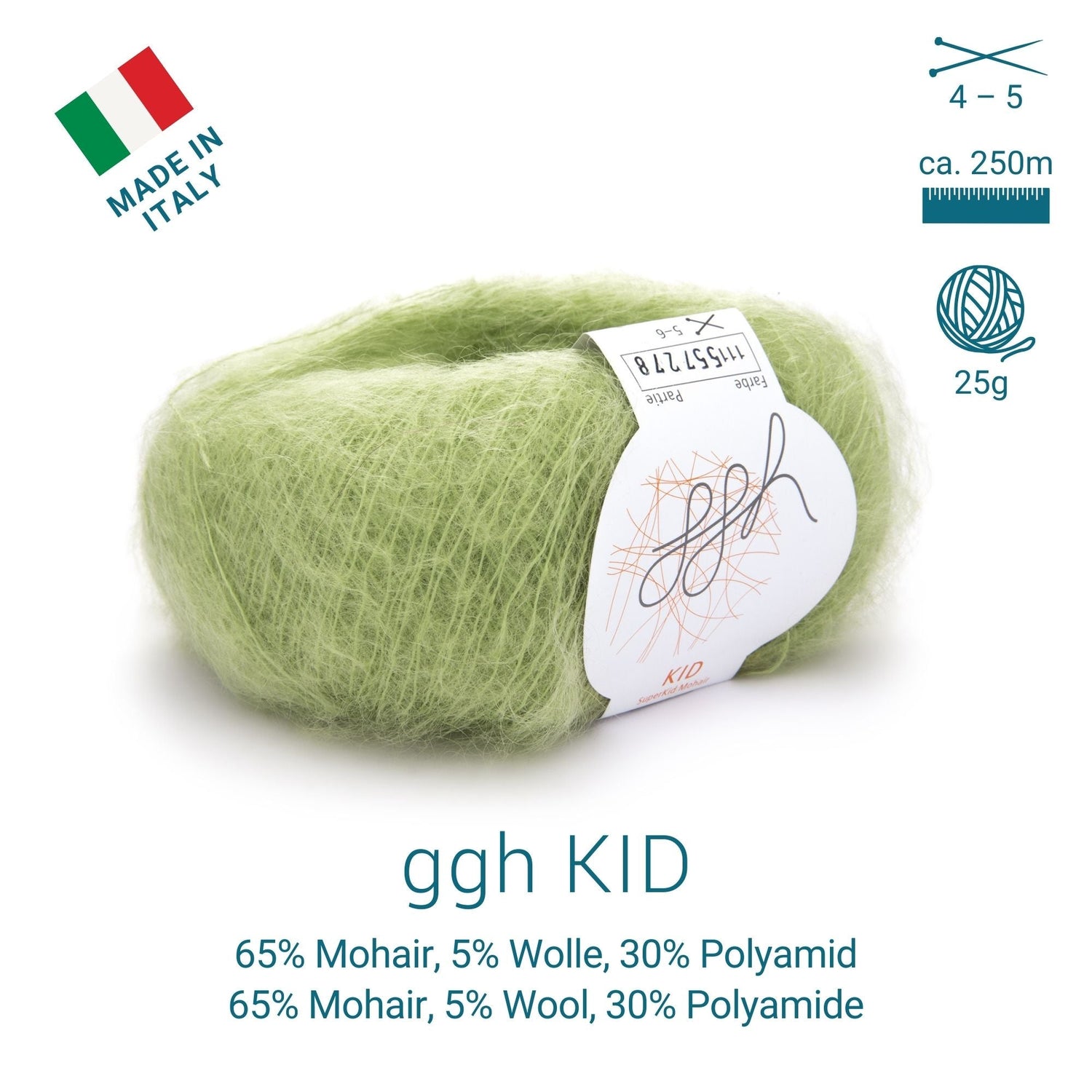ggh Kid Box | 150g Set (6x25g)| 111 - Pistaziengrün - ggh Wolle