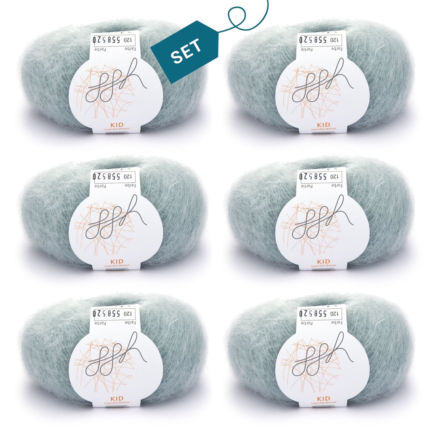 ggh Kid Box | 150g Set (6x25g)| 120 - Schimmerndes Glas - ggh Wolle