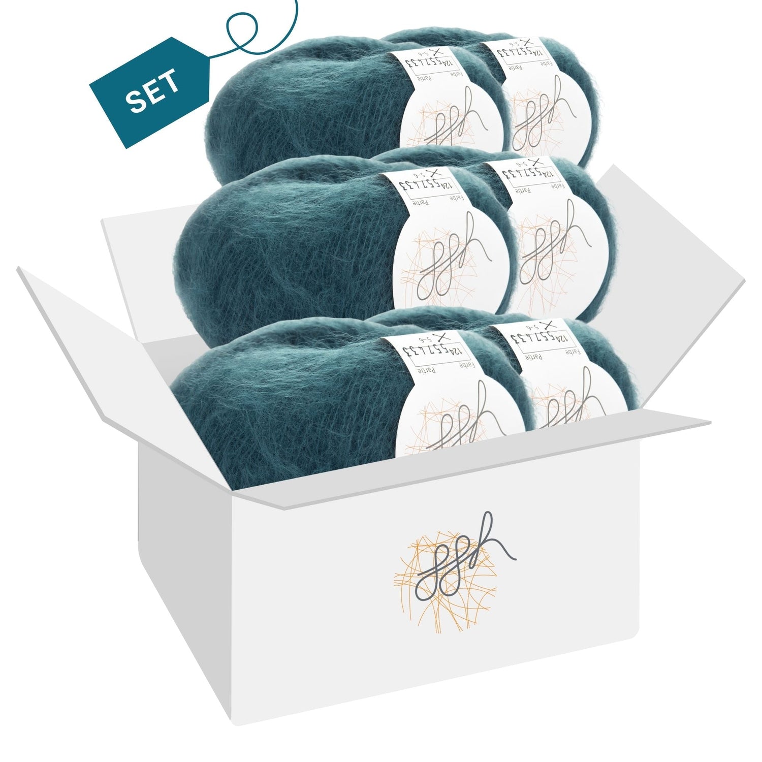 ggh Kid Box | 150g Set (6x25g)| 124 - Entenblau - ggh Wolle
