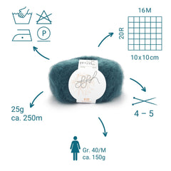 ggh Kid Box | 150g Set (6x25g)| 124 - Entenblau - ggh Wolle