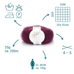 ggh Kid Box | 150g Set (6x25g)| 126 - Burgunderrot - ggh Wolle