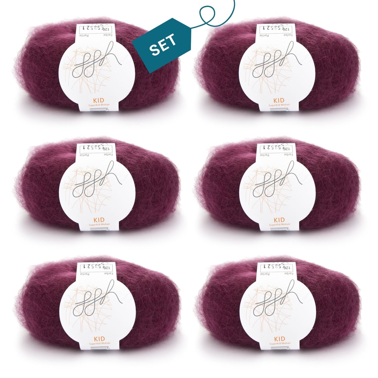 ggh Kid Box | 150g Set (6x25g)| 126 - Burgunderrot - ggh Wolle