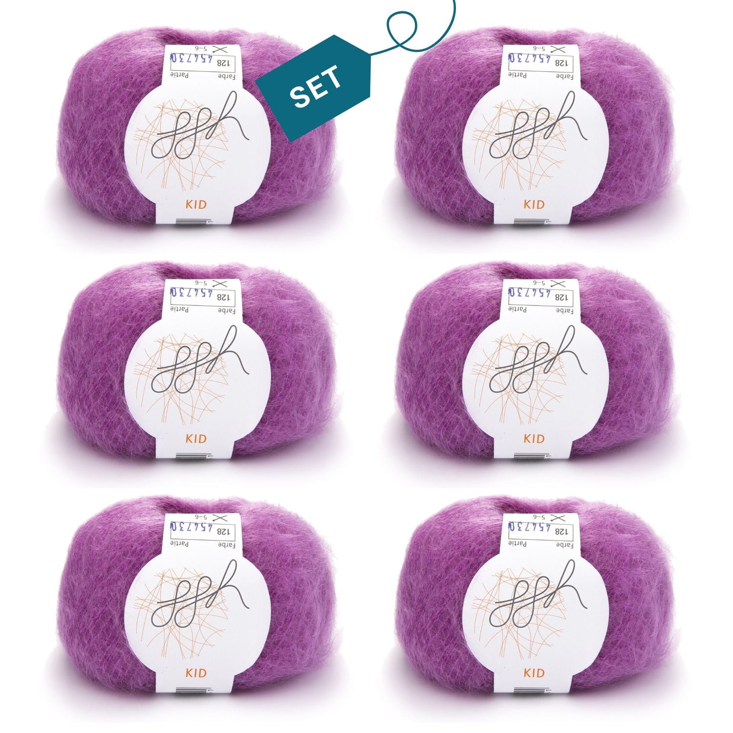 ggh Kid Box | 150g Set (6x25g)| 128 - Zyklam - ggh Wolle