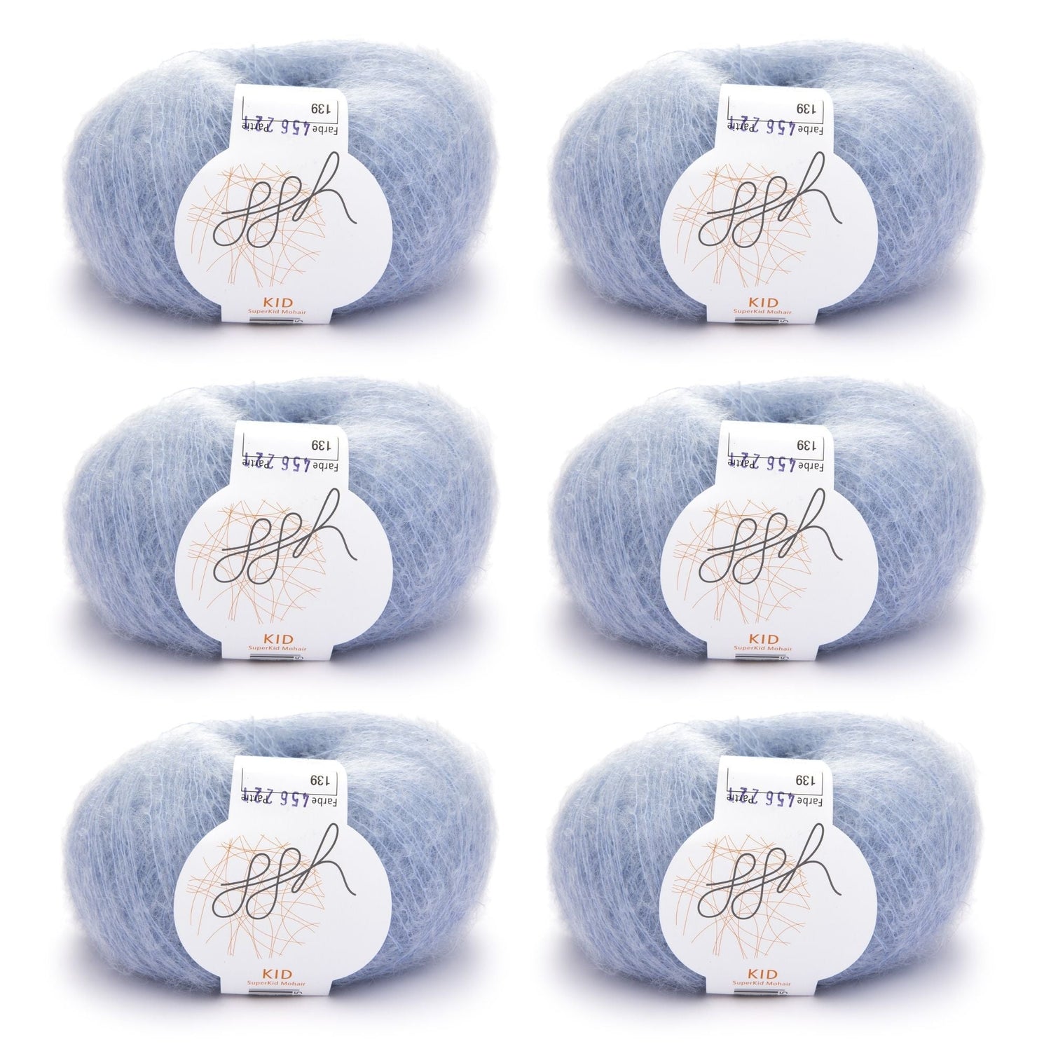 ggh Kid Box | 150g Set (6x25g)| 139 - Eisblau - ggh Wolle