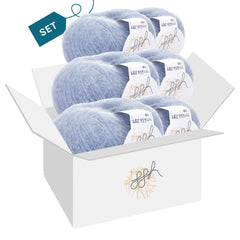 ggh Kid Box | 150g Set (6x25g)| 139 - Eisblau - ggh Wolle