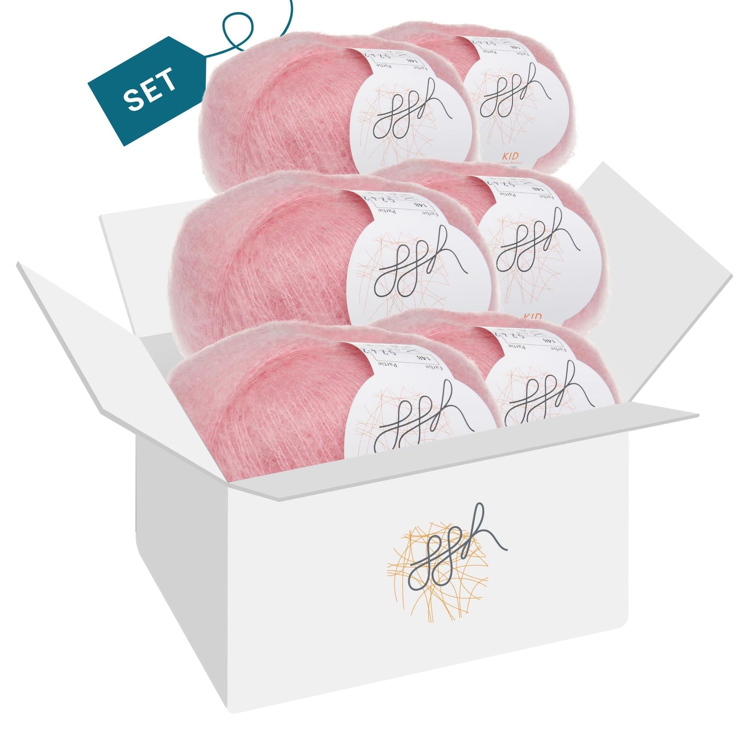 ggh Kid Box | 150g Set (6x25g)| 148 - Staubiges Rosa - ggh Wolle