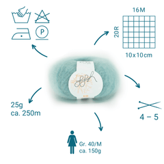 ggh Kid Box | 150g Set (6x25g)| 152 - Arktisblau - ggh Wolle