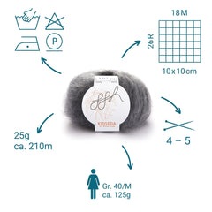 ggh Kidseda Box | 204 - Grau - Anthrazit meliert - ggh Wolle