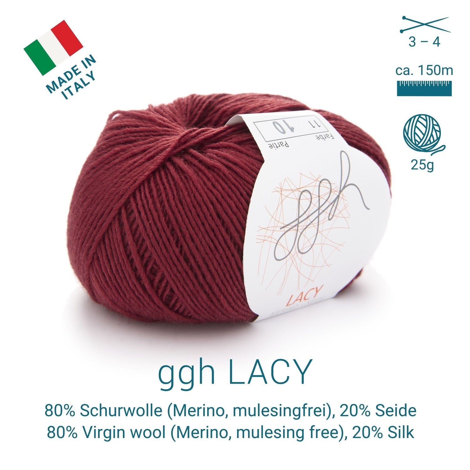 GGH Lacy | 011 - Kardinalrot - ggh Wolle
