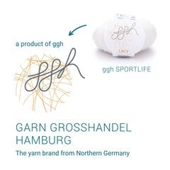 ggh Lacy | Merinowolle mit Seide | 25g - 150m | 001 - Wollweiß - ggh Wolle