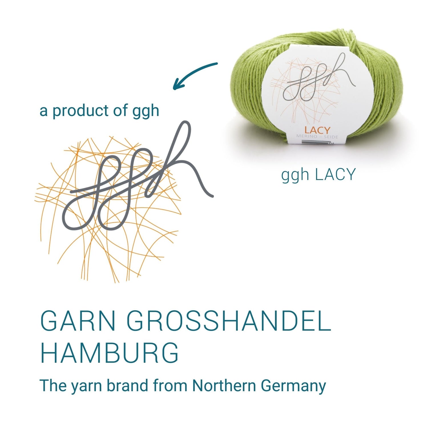 GGH Lacy | Merinowolle mit Seide | 25g - 150m | 006 - Apfelgrün - ggh Wolle