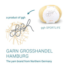 GGH Lacy | Merinowolle mit Seide | 25g - 150m | 028 - Senfgelb - ggh Wolle