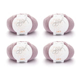 ggh Lacy | Set mit 4 x 25g (insg. 100g) - 002 - Rosa - ggh Wolle