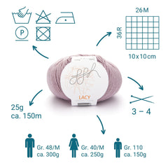 ggh Lacy | Set mit 4 x 25g (insg. 100g) - 002 - Rosa - ggh Wolle