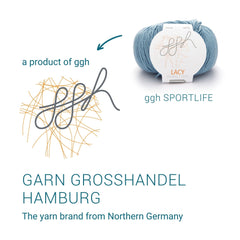 ggh Lacy | Set mit 4 x 25g (insg. 100g) - 004 - Eisblau - ggh Wolle
