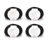 ggh Lacy | Set mit 4 x 25g (insg. 100g) - 010 - Schwarz - ggh Wolle