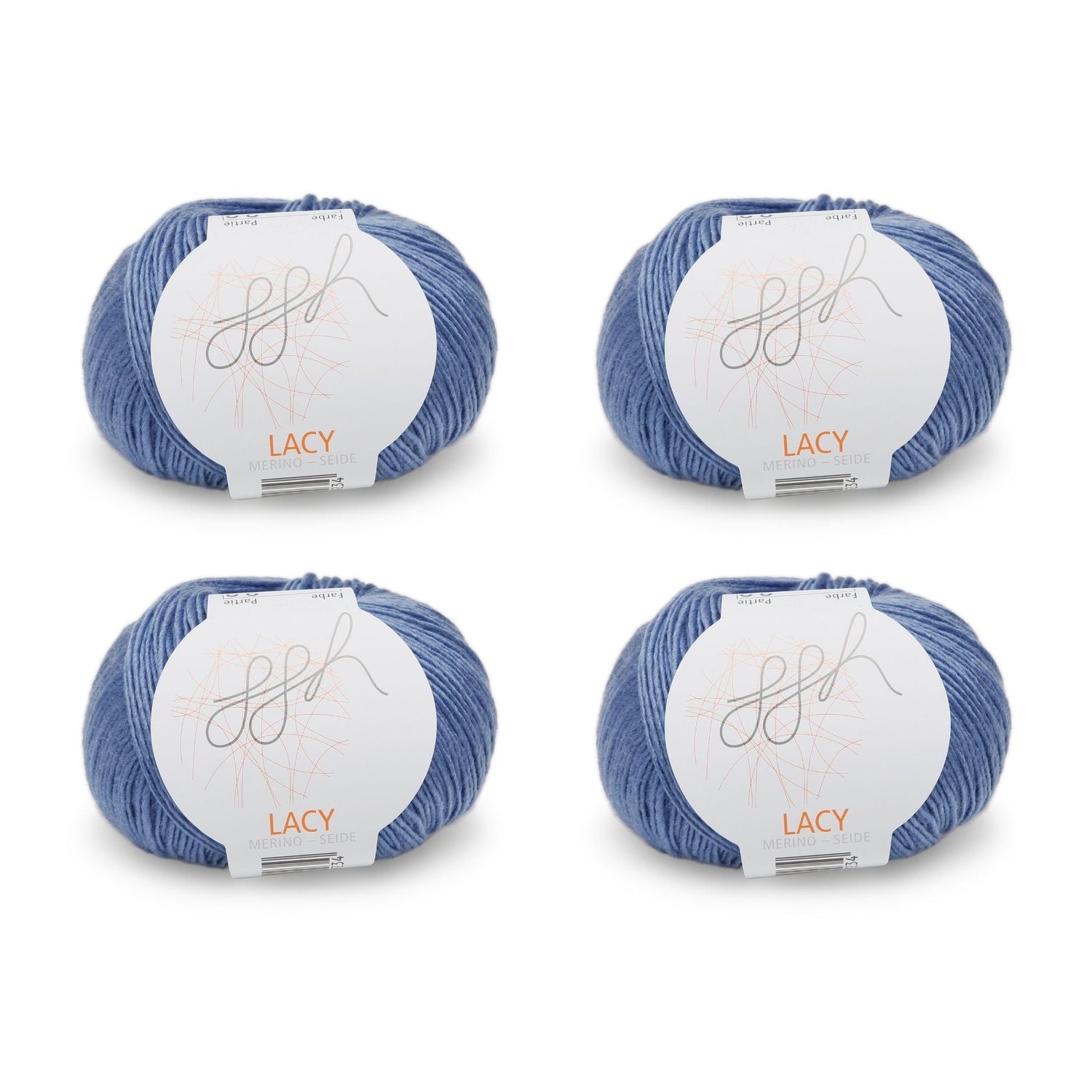 ggh Lacy | Set mit 4 x 25g (insg. 100g) - 021 - Blau - ggh Wolle
