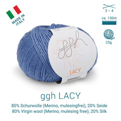 ggh Lacy | Set mit 4 x 25g (insg. 100g) - 021 - Blau - ggh Wolle