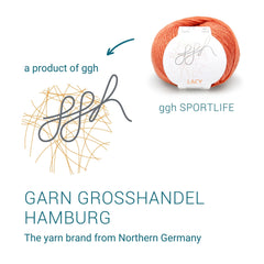 ggh Lacy | Set mit 4 x 25g (insg. 100g) - 026 - Herbstorange - ggh Wolle