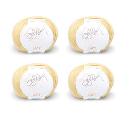 ggh Lacy | Set mit 4 x 25g (insg. 100g) - 028 - Senfgelb - ggh Wolle