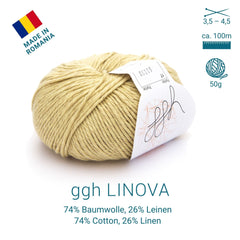 ggh Linova | 100% Baumwolle | 100m/50g | 017 - Honig - ggh Wolle