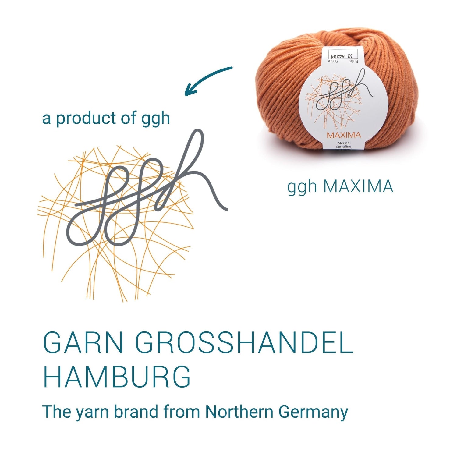 ggh Maxima Box | 300g Set (6x50g) – 032 – Rostorange - ggh Wolle