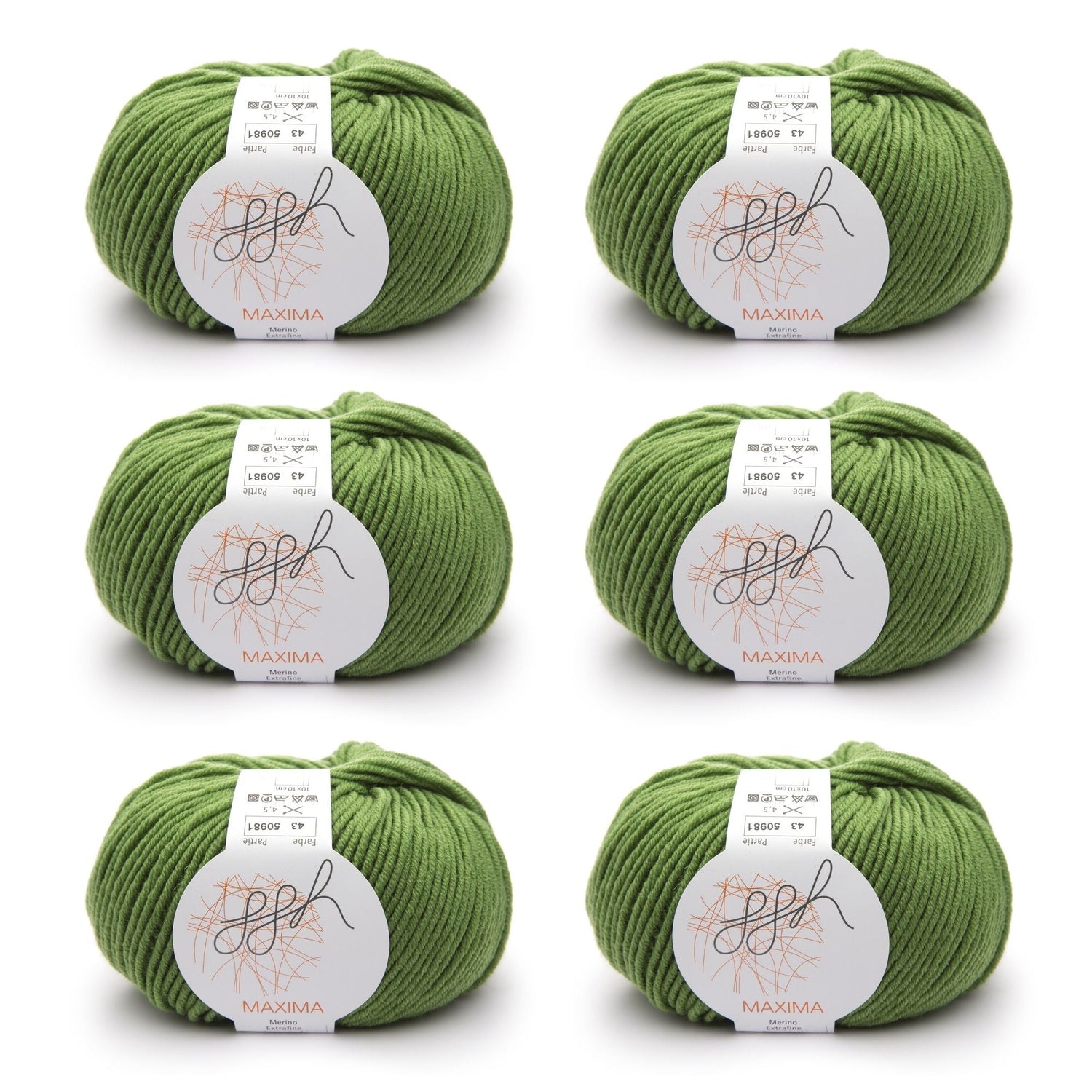 ggh Maxima Box | 300g Set (6x50g) – 043 – Grün - ggh Wolle