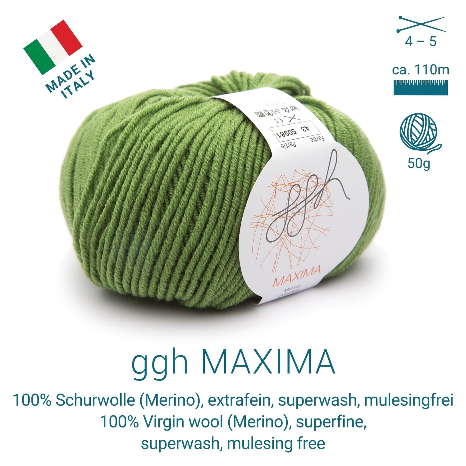 ggh Maxima Box | 300g Set (6x50g) – 043 – Grün - ggh Wolle