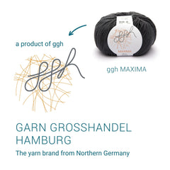 ggh Maxima | Merinowolle | 110m/50g | 028 - Anthrazit - ggh Wolle