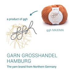 ggh Maxima | Merinowolle | 110m/50g | 032 - Rostorange - ggh Wolle