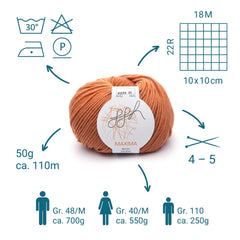 ggh Maxima | Merinowolle | 110m/50g | 032 - Rostorange - ggh Wolle