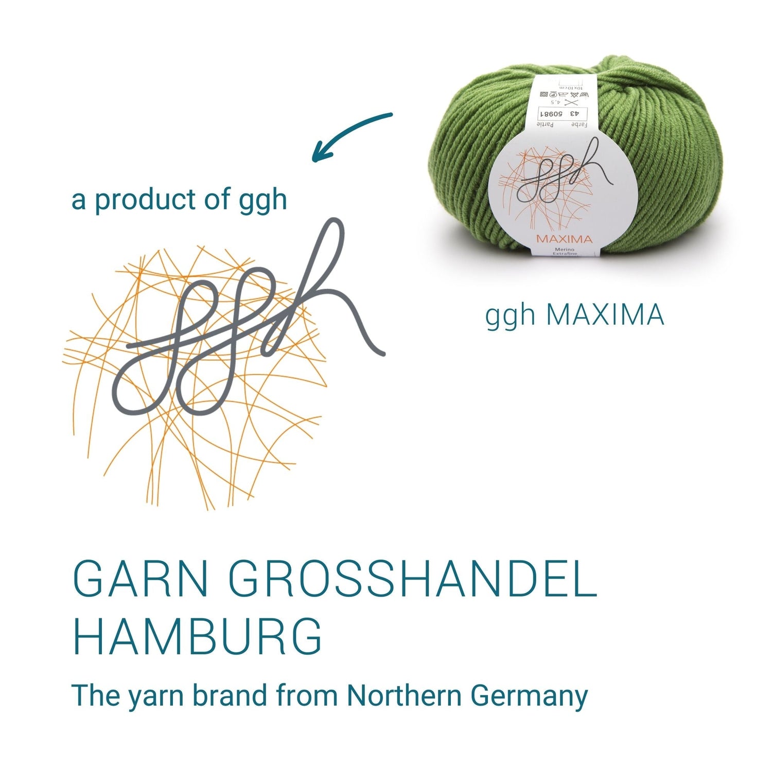 ggh Maxima | Merinowolle | 110m/50g | 043 - Grün - ggh Wolle