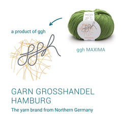 ggh Maxima | Merinowolle | 110m/50g | 043 - Grün - ggh Wolle